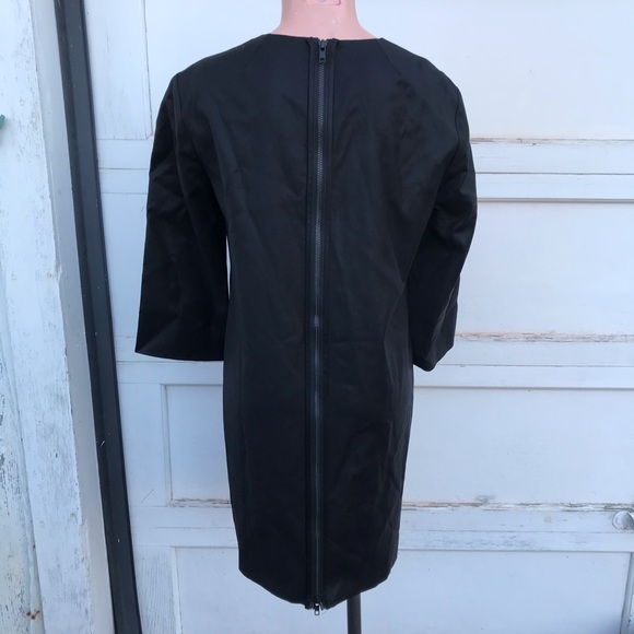COS sz 40 (4) black shift dress a-line wool - Picture 4 of 6